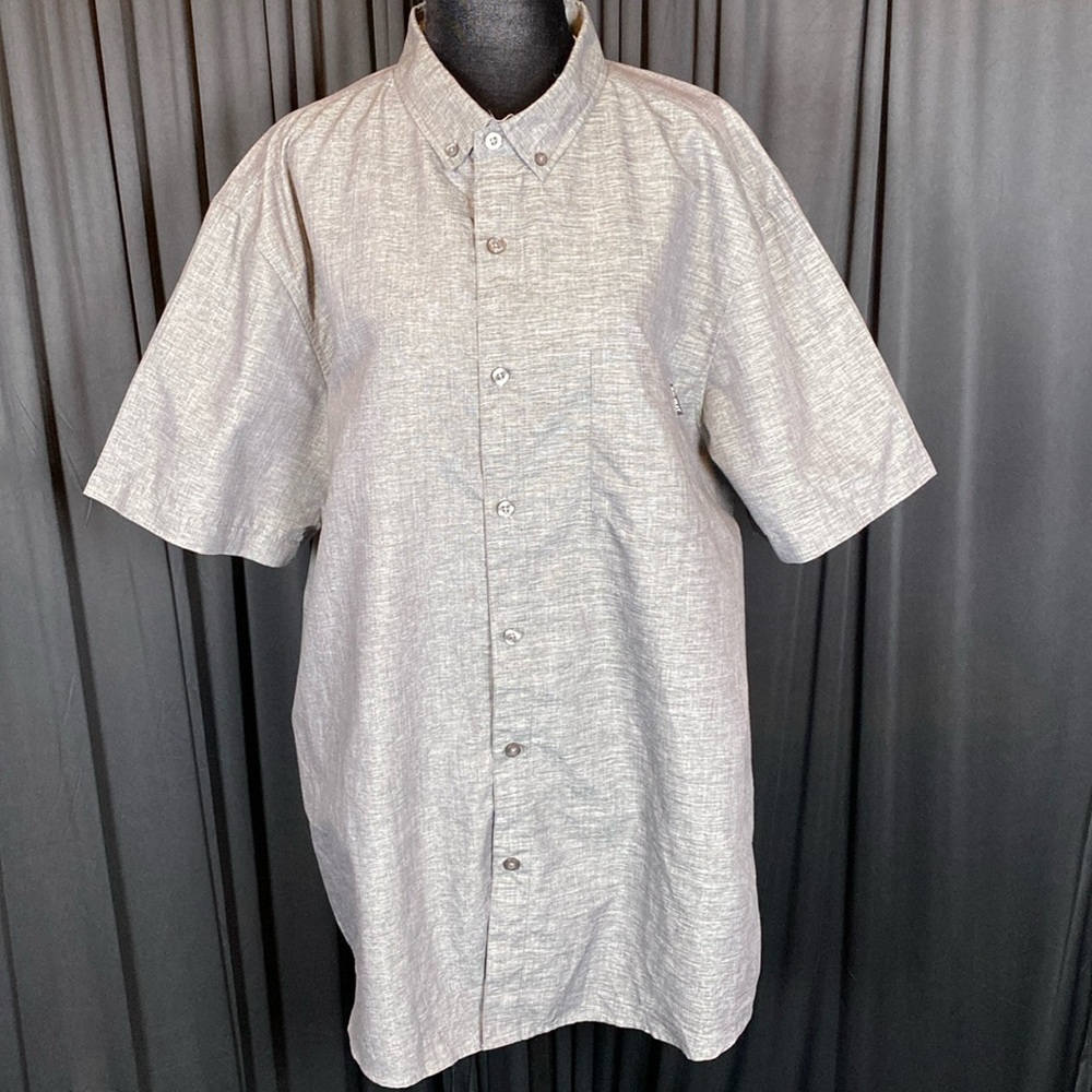 Molokai- Men’s Gray short sleeve button down shirt